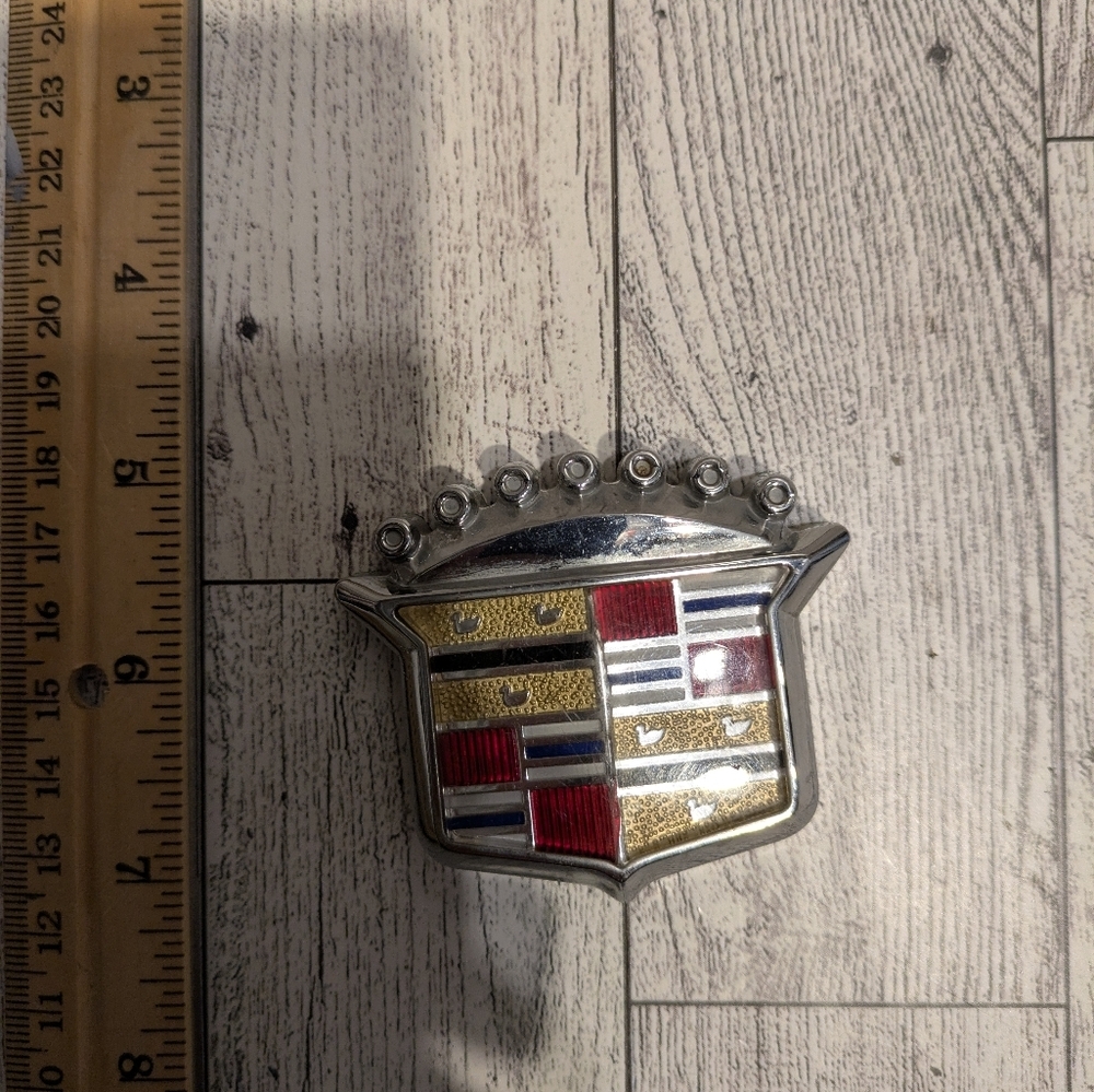 Cadillac Emblem with Red and Gold Accents